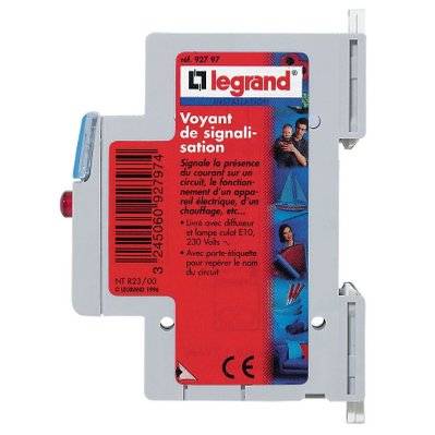 Voyant de signalisation LED LEGRAND 1 module rouge - 92708 - 3414970716880