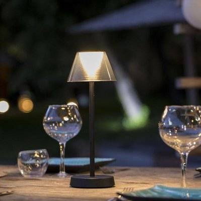 Lampe de table sans fil LED BEVERLY BLACK Noir Plastique H34CM - BEVERLY BLACK - 3760093546546