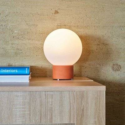 Lampe de table touch effet beton orange LED TERRA TERRE CUITE Orange Terre cuite h 25 cm - 39391 - 3760093548861