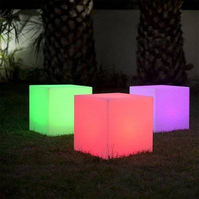 Cube lumineux sans fil LED multicolore CARRY C40 Multicolore Polyéthylène H40CM - 62882 - 3760119733639