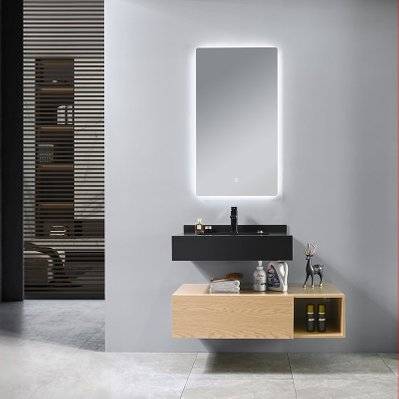 Meuble salle de bain vasque ROSALIND 100 cm + miroir - ROSALIND-8470-1000 - 6920113847016