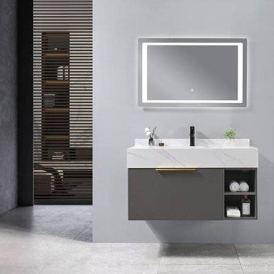 Meuble salle de bain vasque MICHELLE 100 cm + miroir - MICHELLE-8483 - 6920113848334