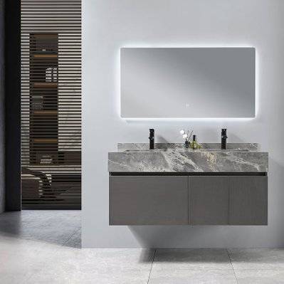 Meuble salle de bain double vasque VICTORIA 120 cm + miroir - VICTORIA-8513 - 6920113851327