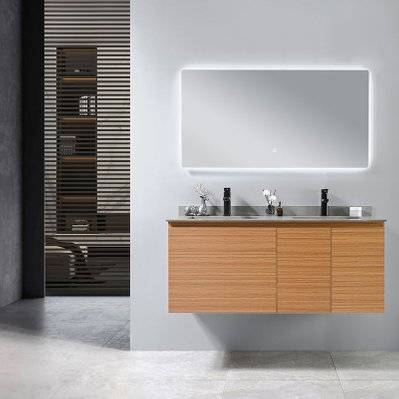 Meuble salle de bain double vasque VALENTINA 120 cm + miroir - VALENTINA-8473 - 6920113847337