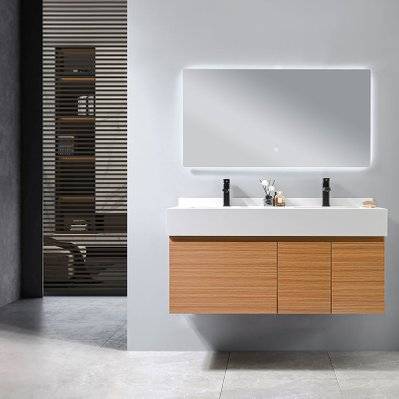 Meuble salle de bain double vasque VALENTINA 120 cm + miroir - VALENTINA-8474 - 6920113847443