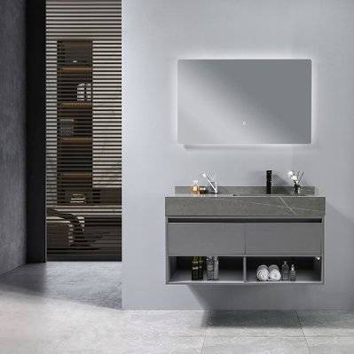 Meuble salle de bain vasque FRIDA 100 cm + miroir - FRIDA-8471G - 6920113847122