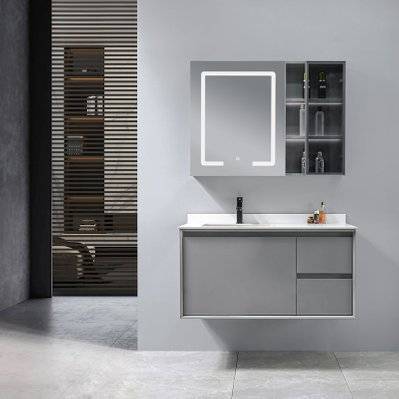 Meuble salle de bain vasque ELISSA 100 cm + miroir - ELISSA-8487G - 6920113848785