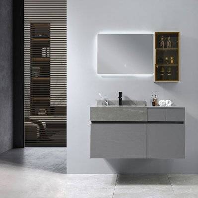 Meuble salle de bain vasque SERENA 100 cm + miroir - SERENA-8482G-S - 6920113848211