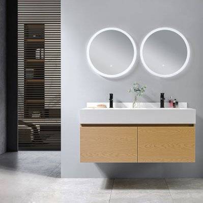 Meuble salle de bain double vasque OPRAH 120 cm + 2 miroirs - OPRAH-8481W-D - 6920113859118