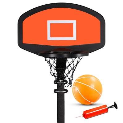 Panier de basket rigide pour trampoline de jardin Universel avec Ballon et Pompe - 56 x 35cm - TRABASKET02 - 3701582100931