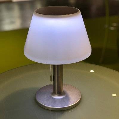 Lampe de table solaire LENNY Argent Aluminium H28cm - LENNY - 3760093540551