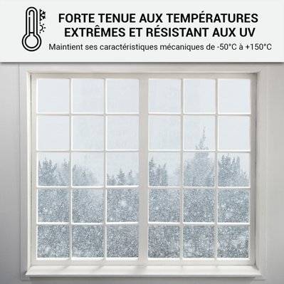 Mastic Silicone intérieur / extérieur pour fenêtres et menuiseries : ARCAMASTIC BATIMENT-300 ml x 1 Blanc - 50_32286 - 3700043457621