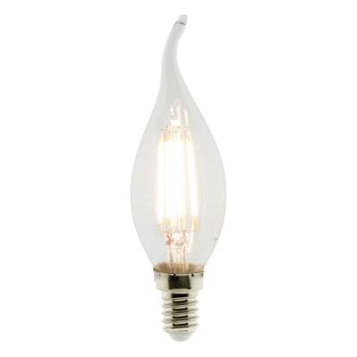 Ampoule déco flamme filament LED E14 - 3W - Blanc chaud - 470 Lumen - 2700K - A++ - Zenitech - 455048 - 3608894550488