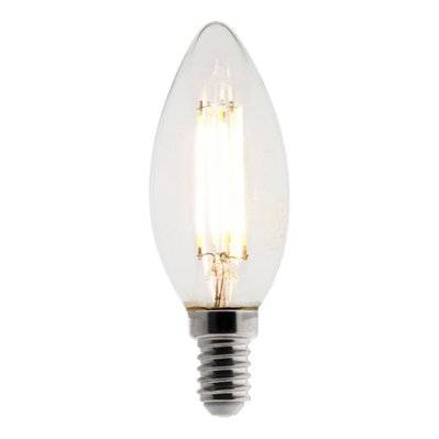 Ampoule Déco filament LED Flamme 4W E14 470lm 2700K (blanc chaud) - 455047 - 3608894550471
