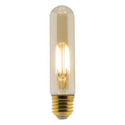 Ampoule Déco filament LED ambrée 4W E27 400lm 2500K - Tube - Elexity - 454906 - 3608894549062