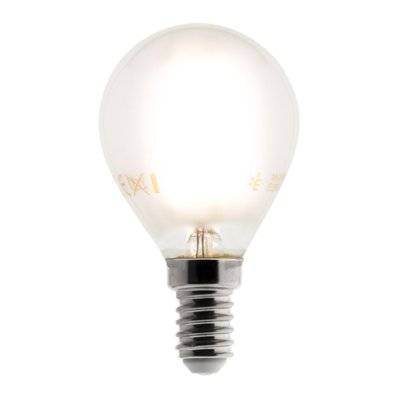 Ampoule déco dépolie filaments LED sphérique E14 - 4W - Blanc chaud - 400 Lumen - 2700K - A++ - Zenitec - 455053 - 3608894550532