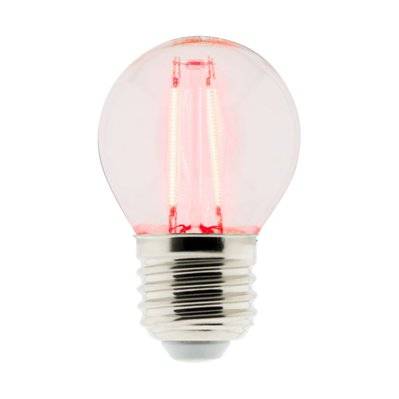 Ampoule LED Déco filament rouge 3W E27 Sphérique - Elexity - 455058 - 3608894550587