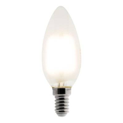 Ampoule Déco filament LED dépoli Flamme 4W E14 400lm 2700K (blanc chaud) - 455055 - 3608894550556