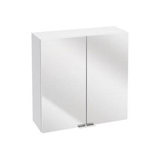 Armoire de toilette SOLITA 60cm - 2 portes miroir - blanc mat