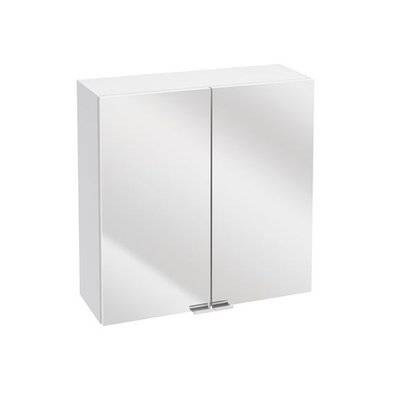 Armoire de toilette SOLITA 60cm - 2 portes miroir - blanc mat - 825012 - 3588560381632
