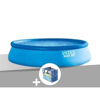 Kit piscine autoportée Intex Easy Set 3,96 x 0,84 m + Bâche à bulles - 44347 - 3665872046722