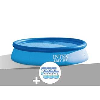 Kit piscine autoportée Intex Easy Set 3,05 x 0,61 m (avec filtration) + 6 cartouches de filtration