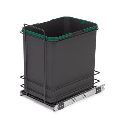 Emuca poubelle de recyclage pour montage inférieur et extraction manuelle pour meuble de cuisine Recycle 1x35 litres, Plastique - 8131823 - 8432393298559