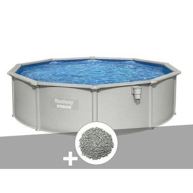 Kit piscine acier ronde Bestway Hydrium 4,60 x 1,20 cm + 10 kg de zéolite - 40580 - 3665872055076