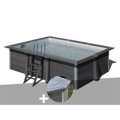 Kit piscine composite Gré Avant-Garde rectangulaire 4,66 x 3,26 x 1,24 m + Bâche de protection - 45218 - 3665872041932