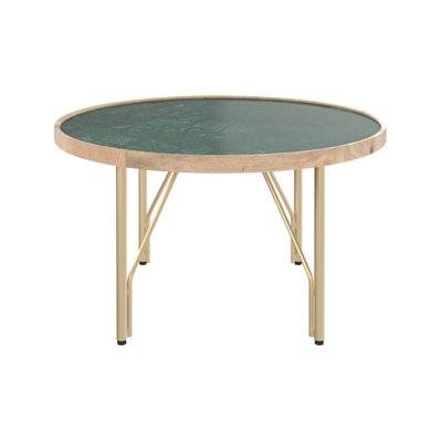 Table basse ronde Kali en marbre vert D85 cm - 10870 - 3701324554329