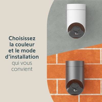 2 Outdoor Camera grises - Caméras de surveillance extérieures sans fil - 1870472 - 3660849574697