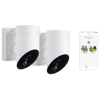 2 Outdoor Camera blanches - Caméras de surveillance extérieures sans fil - 1870471 - 3660849574680