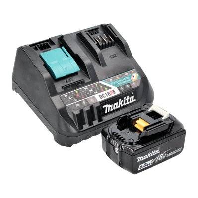 Makita Power Source Kit 18 V avec - 1x Batterie BL 1860 B 6,0 Ah (197422-4) + Chargeur rapide multiple DC 18 RE (198720-9) - 28584 - 4064677039080