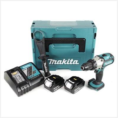 Makita DDF 451 RTJ Perceuse visseuse sans fil, 18V 80Nm + 2x Batteries 5,0Ah + Chargeur + Makpac - 10872 - 4250559929826