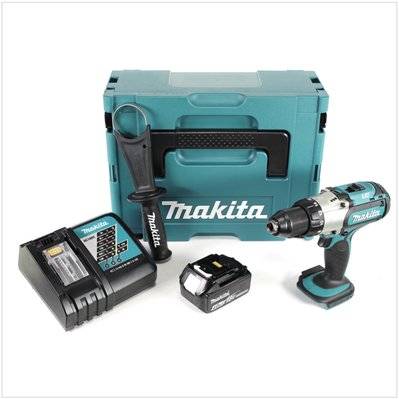 Makita DDF 451 RM1J Perceuse visseuse sans fil, 18V 80Nm + 1x Batterie 4,0Ah + Chargeur rapide + Makpac - 10867 - 4250559929857