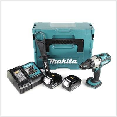 Makita DDF 451 RMJ Perceuse visseuse sans fil, 18V 80Nm + 2x Batteries 4,0Ah + Chargeur + Makpac - 10870 - 4250559929840
