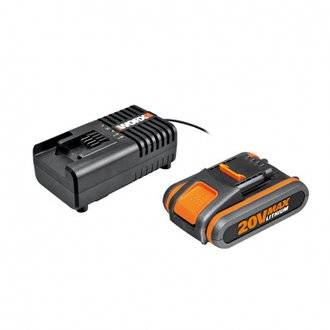 Pack batterie Li-Ion WORX 20V - 2Ah + chargeur