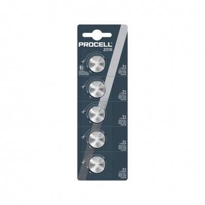 Pack de 5 piles boutons DURACELL - 3V lithium - CR2016 - PC201601 - 5000394149960