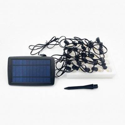 Guirlande solaire - 25 LED - 10h d'autonomie - noir - gg10347 - 3663735010347