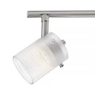 Spot LED Toile - 4 x 3 W - 102,4 cm - blanc chaud - métal & blanc