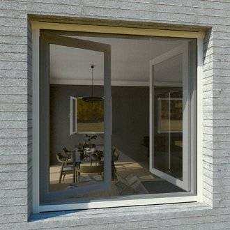 Store moustiquaire fenêtre PREMIUM Blanc Aluminium 125x150cm