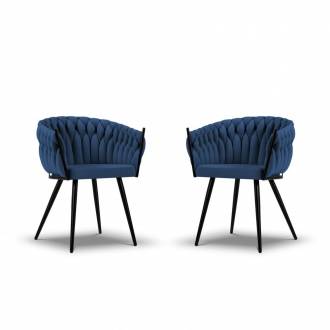 Set de 2 fauteuils Simi - bleu foncé