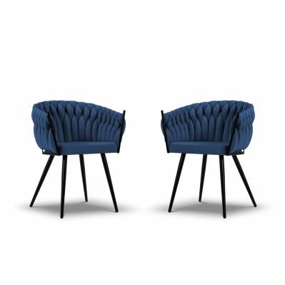 Set de 2 fauteuils Simi - bleu foncé - cal_chset2_83_f1_simi4 - 5903614588658