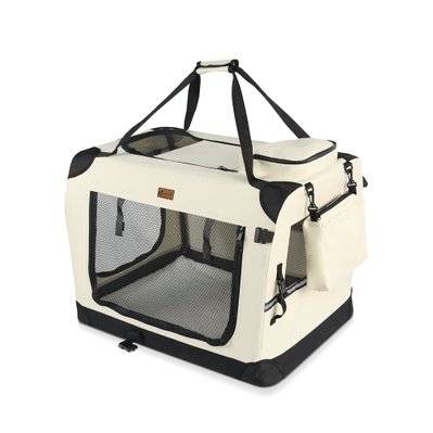 VOUNOT Sac transport pliable chien chat caisse cage portable 50x35x36cm beige - 8425467314525 - 6973424413272