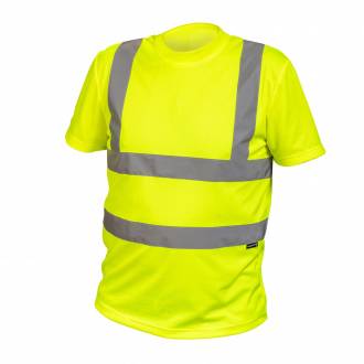 T-shirt haute-visibilité manches courtes ROSSEL HÖGERT - 150 g/m² - taille 2XL - jaune fluo