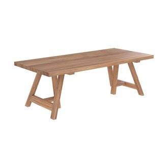 Table rectangulaire Suzane 8 personnes en bois de teck recyclé 220 cm