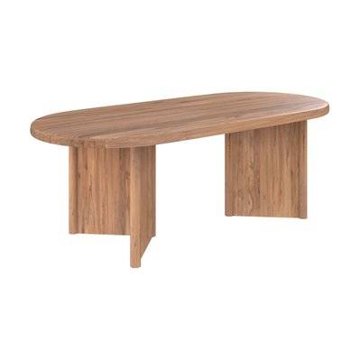 Table ovale Bana 8 personnes en bois de teck recyclé 220 cm - 11065 - 3701324555678