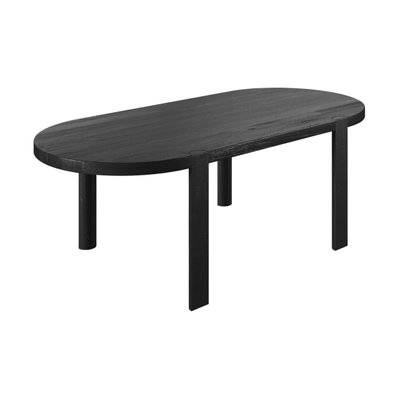 Table ovale Pero 8 personnes en bois de teck recyclé noir 220 cm - 11072 - 3701324555609