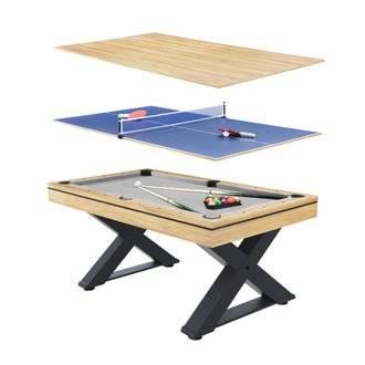 Table multi-jeux en bois ping-pong et billard TEXAS