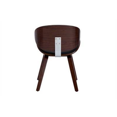 Chaise design noir et bois foncé noyer WALNUT - L53xP55xA75.5 - 55339 - 3662275139921